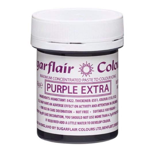 Sugarflair Pastafärg Purple Extra 42 g