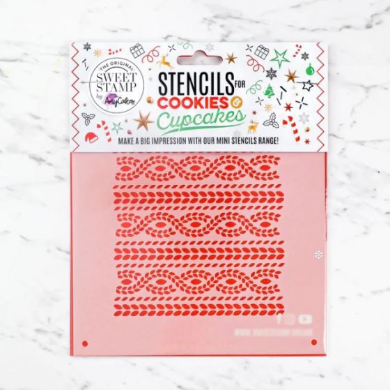 Stencil till cookies Cable Knit