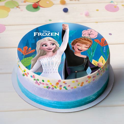 Tårtbild Elsa och Anna frost