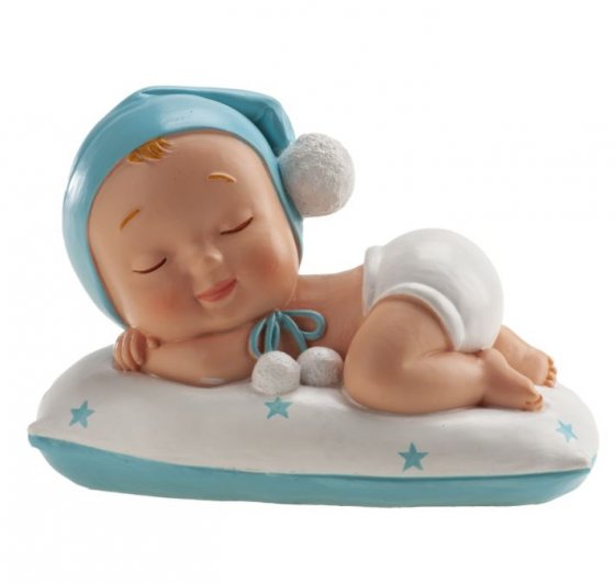 Tårtdekoration baby blå