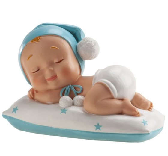 Tårtdekoration baby blå