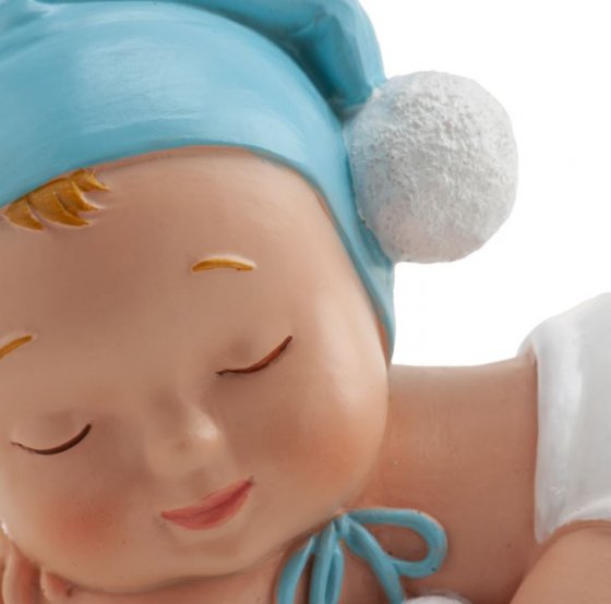 Tårtdekoration baby blå
