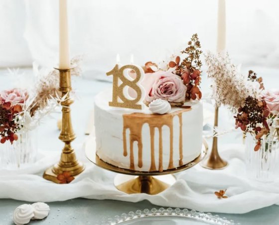 Sifferljus tårta 18 år