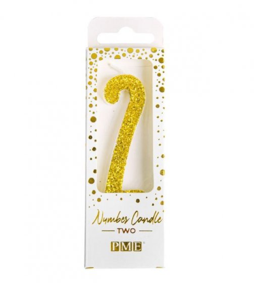 Sifferljus guldglitter 2