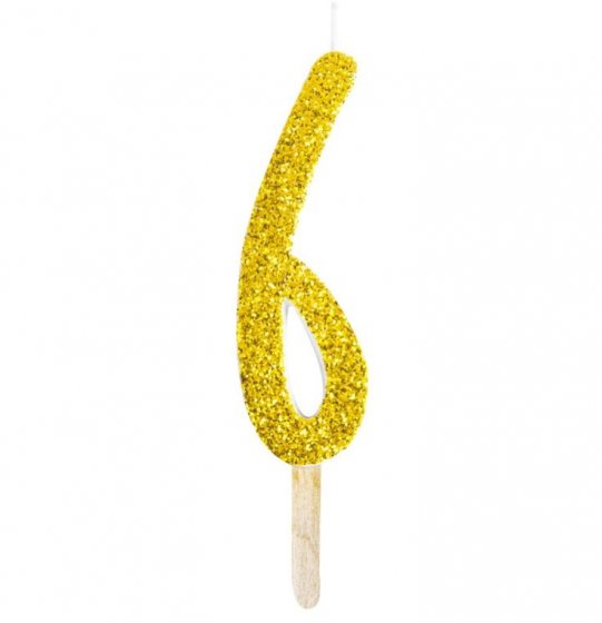 Sifferljus guldglitter