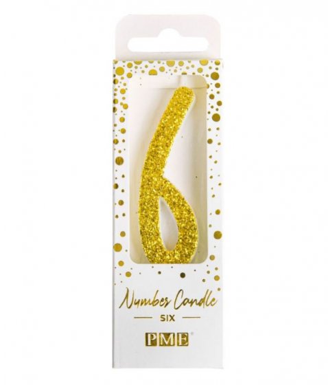 Sifferljus guldglitter