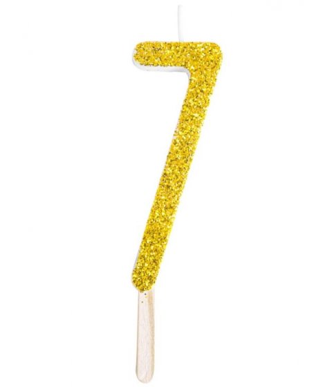 Sifferljus guldglitter