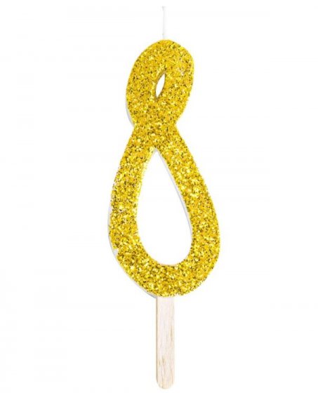 Sifferljus guldglitter