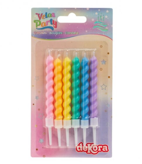 Tårtljus Twisted 6-pack