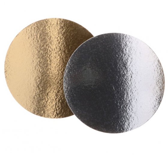 FYND! Små skador Tårtbricka guld/silver 30 cm 10-pack