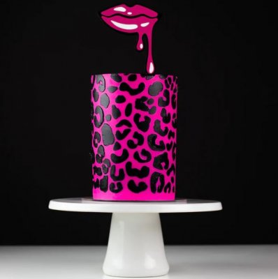 tårtstencil leopard