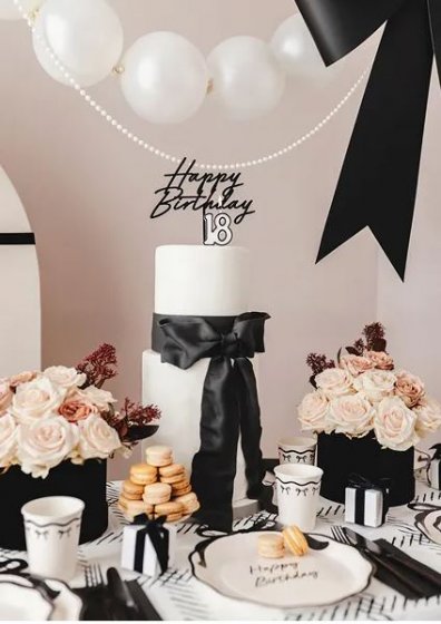 Sifferljus tårta 18 år