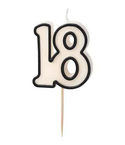 Sifferljus tårta 18 år
