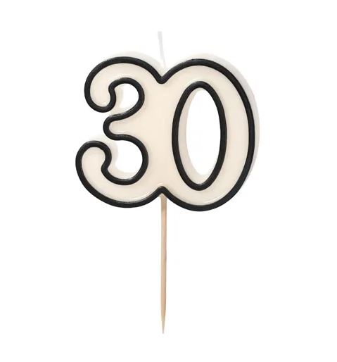 Sifferljus tårta 30 år