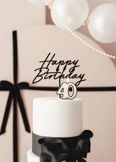 Sifferljus tårta 40 år