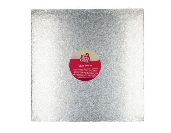Cake drum silver fyrkantig