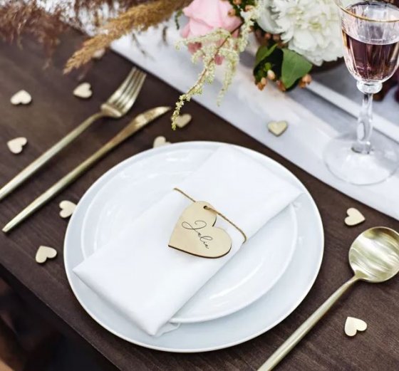 Vita servetter i tyg