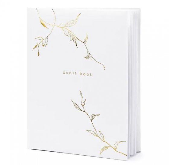 Gästbok Vit 20 x 24,5 cm