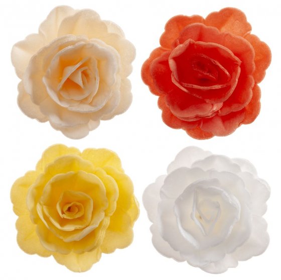 Ätbara waferblommor i färgmix