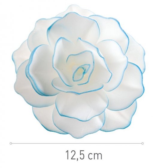 Blå ros tårtdekoration