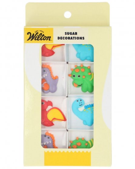 Wilton Sockerdekorationer Dino 8 st