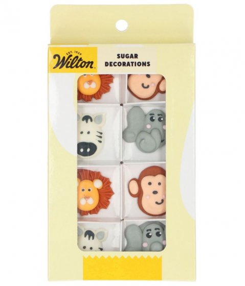 Wilton Sockerdekorationer Safari 8 st