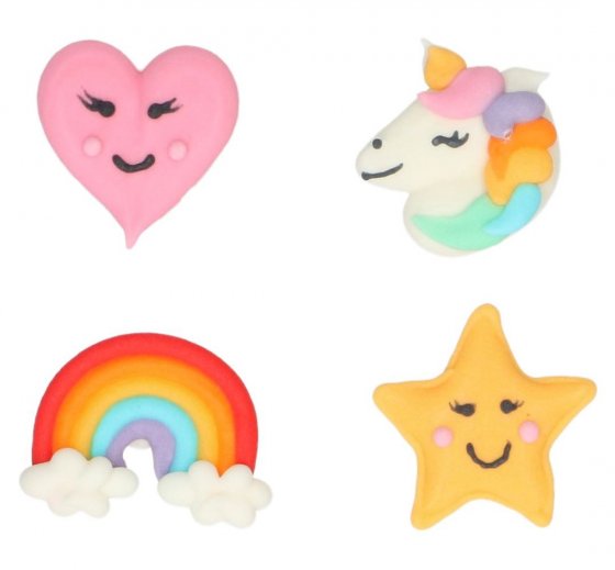 Wilton Sokerikoristeet Unicorn 8 kpl