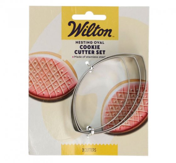 Wilton Cookie Cutter Oval 3-pack